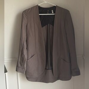 H&M Taupe Open-Front Blazer Jacket